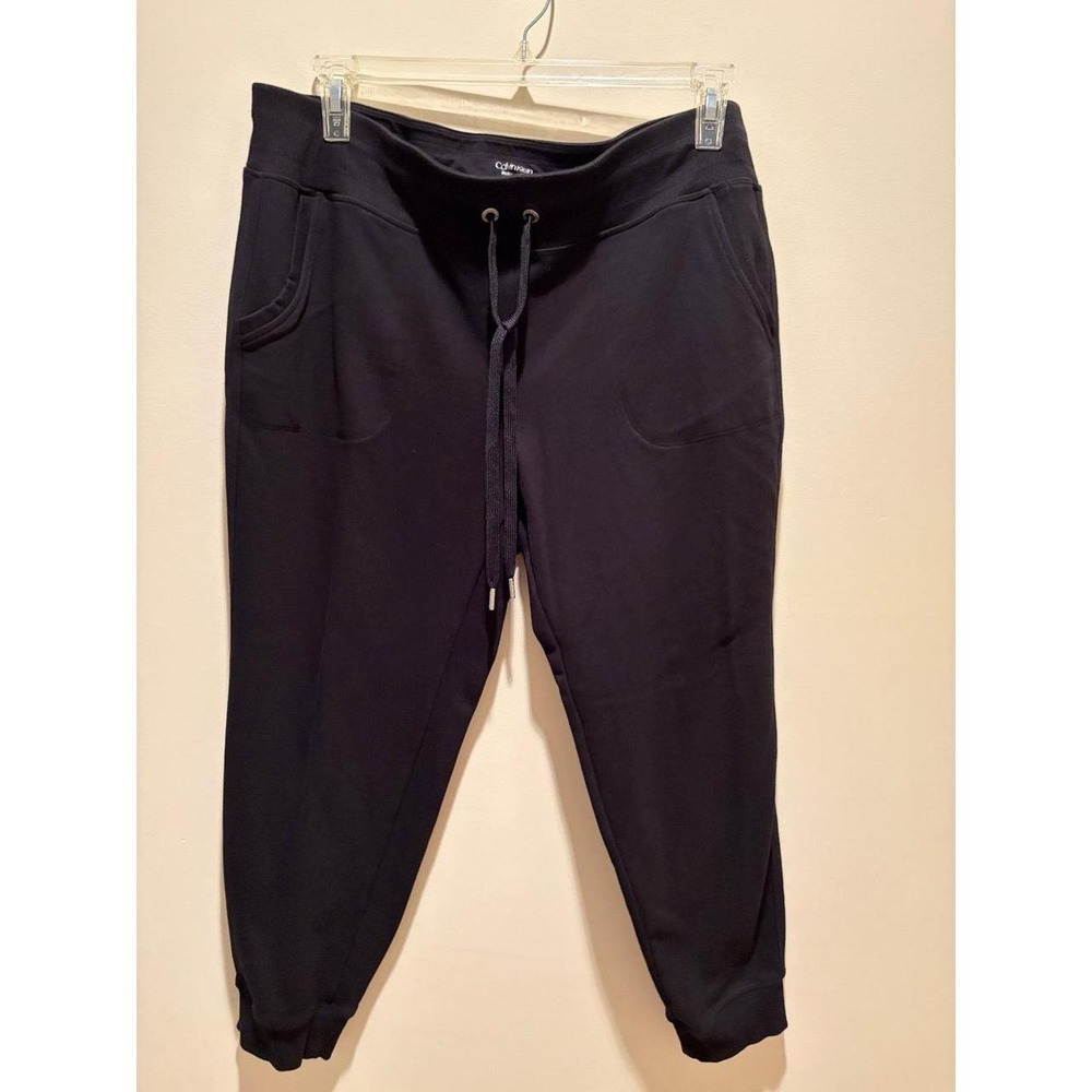 Calvin Klein Performance Womens Plus 2X Cotton Blend Jogger Pants Black